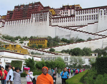 Swami at Potala Palace